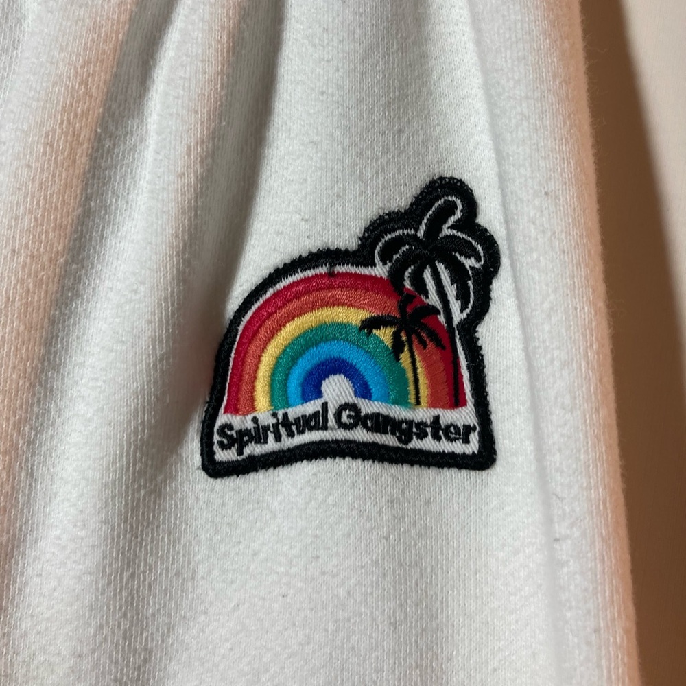 Spiritual Gangster Perfect Terry Sweatpants Rainbow Patch Cotton Size Large - Picture 6 of 16